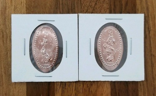 Tramp & Pinocchio Walt Disney World 50th Anniversary Pressed Penny Coins- WDW