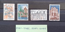 série  timbres  france oblitérés 1980 n° 2081 2082 2083 2084