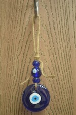 BLUE TURKISH BLUE EVIL EYE NAZAR AMULET LUCKY PROTECTION ORNAMENT