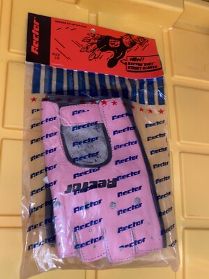 RECTOR RIOT SKATE GLOVES PINK XL W/Thumb PUNK ROCK OLD SCHOOL 80 s  NOS  OG