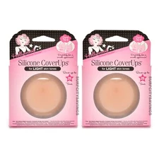 2 pak Hollywood Fashion Secrets Silicone Nipple CoverUps 1 Pair Light Skin Tone