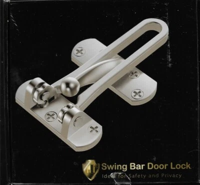 LOY OF 2 SWING BAR DOOR LOCKS NIP SECURE GUARD FOR YOU HOME - Image 1 of 2