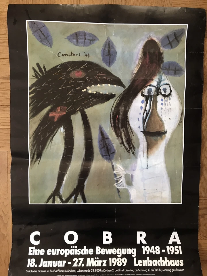 Vintage Poster Cobra Exhibition from 1989