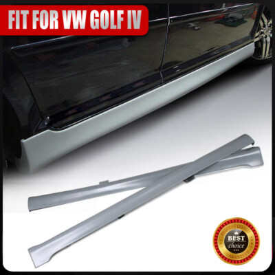 PU Side Skirt Extension Lip Spoiler Fit For VW Golf IV MK4 R32 03-05 Non-GTI