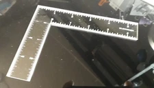 Hobbyist Architect Transparent Acrylic L Square Ruler 5.5in x 4in LIL MAX Ruler