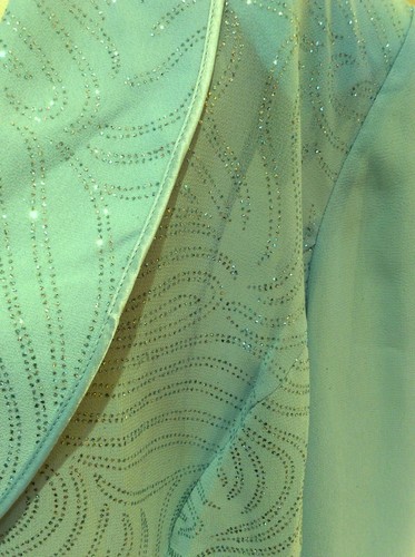Dana Kay NWT Light Aqua Sheer Sparkly Jacket Cardigan Top, 24W - Picture 5 of 7