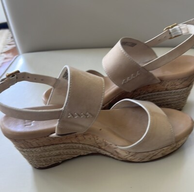 UGG Women's Elena Wedge Leather Sandal