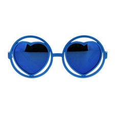 Girl's Fashion Sunglasses Heart Inside Round Circle Frame Cute Shades