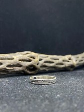 Native American Navajo plain sterling silver stamped band ring size 9
