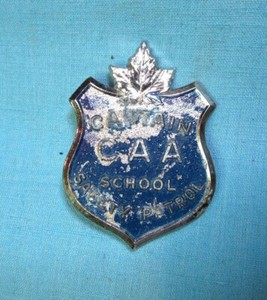 CAA Canadian Automobile Association SCHOOL SAFETY PATROL Captain Lapel Pin Badge
