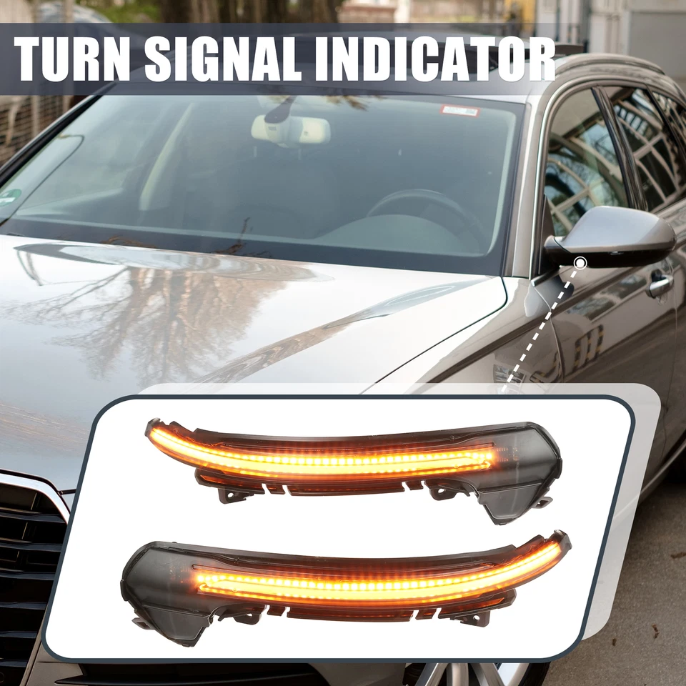 1 par de luces intermitentes de espejo retrovisor lateral coche 4G5949102B para Audi A6 2,0 L A/T Foto 2 de 4