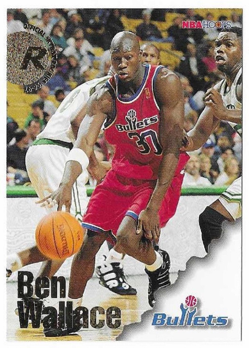 BEN WALLACE 1996-97 NBA Hoops Basketball RC # 314 Bullets Rookie