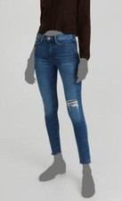  239 Frame Women's Blue Faded Stretch Le High Skinny Raw Pants Jeans Size 25