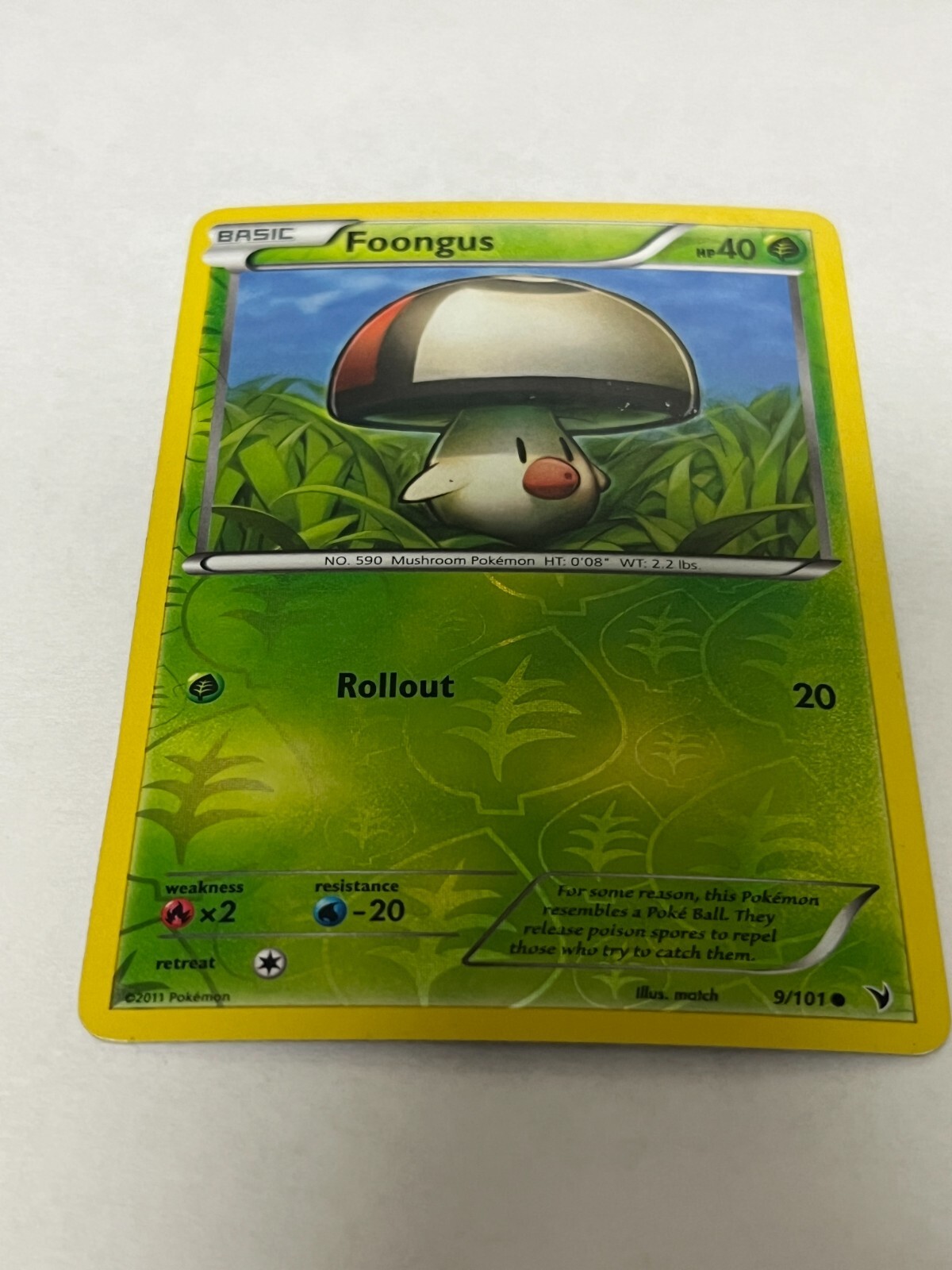 Foongus 9/101 - Noble Victories Pokemon Reverse Holo Foil Rare Nice!