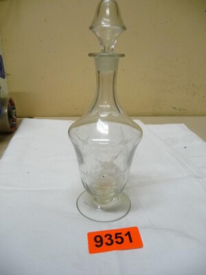 9351. Alte Biedermeier Karaffe Glaskaraffe old glass decanter