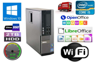 Fast Dell Optiplex 7010 Business Desktop Windows 10 Pro 64,16GB 250GB SSD|2TB HD