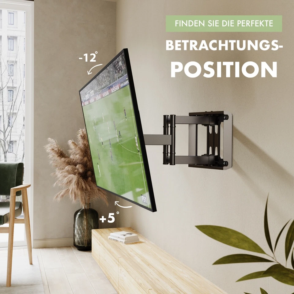 TV Wandhalterung für 32-85 Zoll Schwenkbare Wandhalter Fernseher Neigbare - Bild 3 von 4