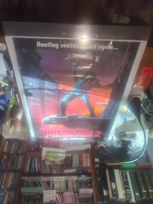 PREDATOR 2 Original Theater 1990 27x40 MOVIE POSTER Double Sided Promo Vintage 