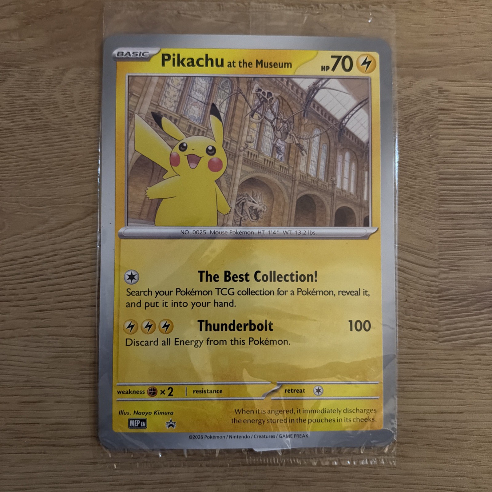 Pokemon TCG Pikachu At The Museum Promo Card
