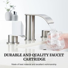 Modern and Elegant 8 inch Widespread Waterfall Bathroom Faucet