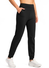 Women's Fleece Lined Joggers Water Resistant High Waisted Thermal Sweatpants ...