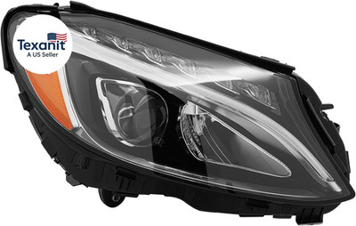 LED Headlight Assembly Left+Right Side for 2015-2018 Mercedes Benz C-Class W205