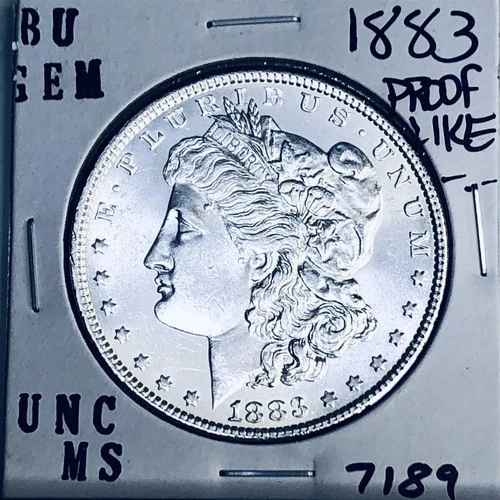 1883 BU GEM MORGAN SILVER DOLLAR UNC MS+++ U.S. MINT RARE COIN 7189