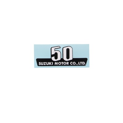 Sticker Decal Side Cover Black/White for Suzuki K50 M (1975-1976)