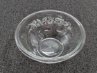 Pyrex Vintage Mixing Bowl 323 Colonial Mist Clear Glass White Floral 1.5 Liter