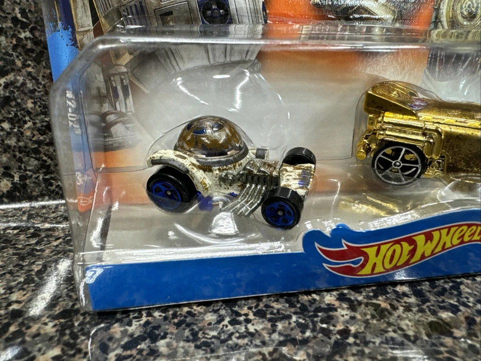 Star Wars 2014 Hot Wheels C-3PO и R2-D2 персонаж автомобиля 2-Pack ~ новый ~ - Изображение 3 из 4