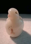 Vintage Fenton White Rosaline hand painted bird with roses signed by L. Everson