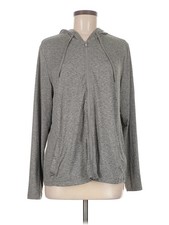 Zuda Women Gray Zip Up Hoodie M