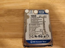 Western Digital Scorpio Blue 160GB,Internal,5400RPM,2.5" (WD1600BEVT) HDD