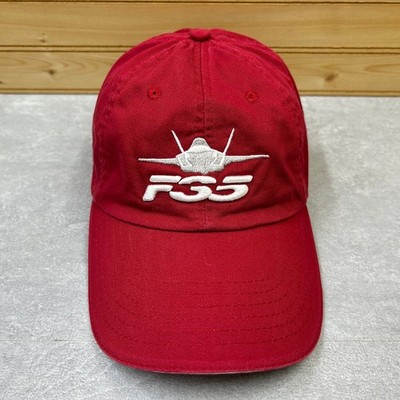 F35 Jet Hat Towsleys Adjustable Red Cotton Embroidered Logo Unstructured