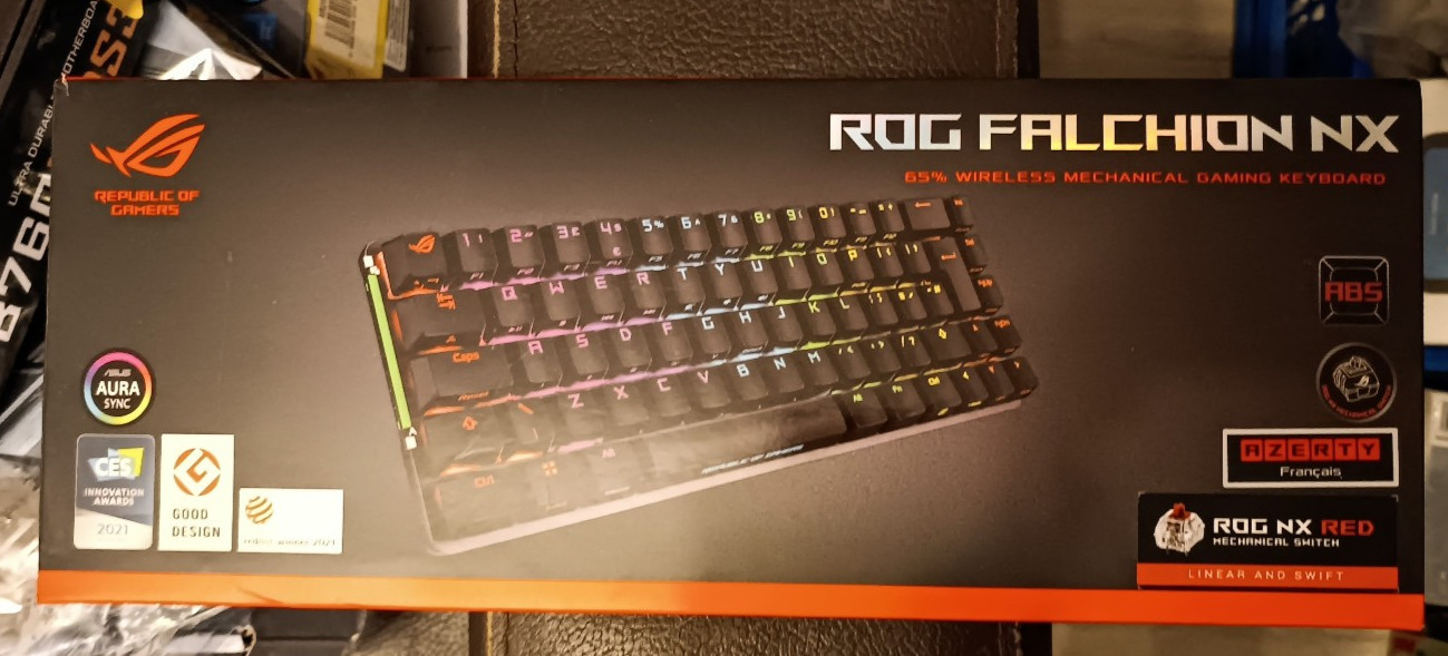 Clavier gaming ASUS ROG Falchion NX AZERTY mécanique sans fil noir