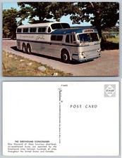 Vintage Greyhound Scenicruiser Bus Postcard - NEW YORK EXPRESS - Plastichrome