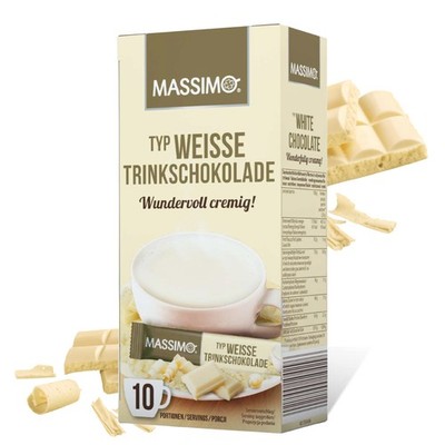 Massimo Weiße Trinkschokolade 16 Schachtel x 10 Sticks á 25g