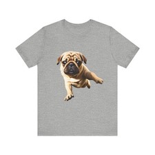 Pug Dog Friends Tee, Cute Puppy Graphic T-Shirt, Dog Lover Gift, Animal Print