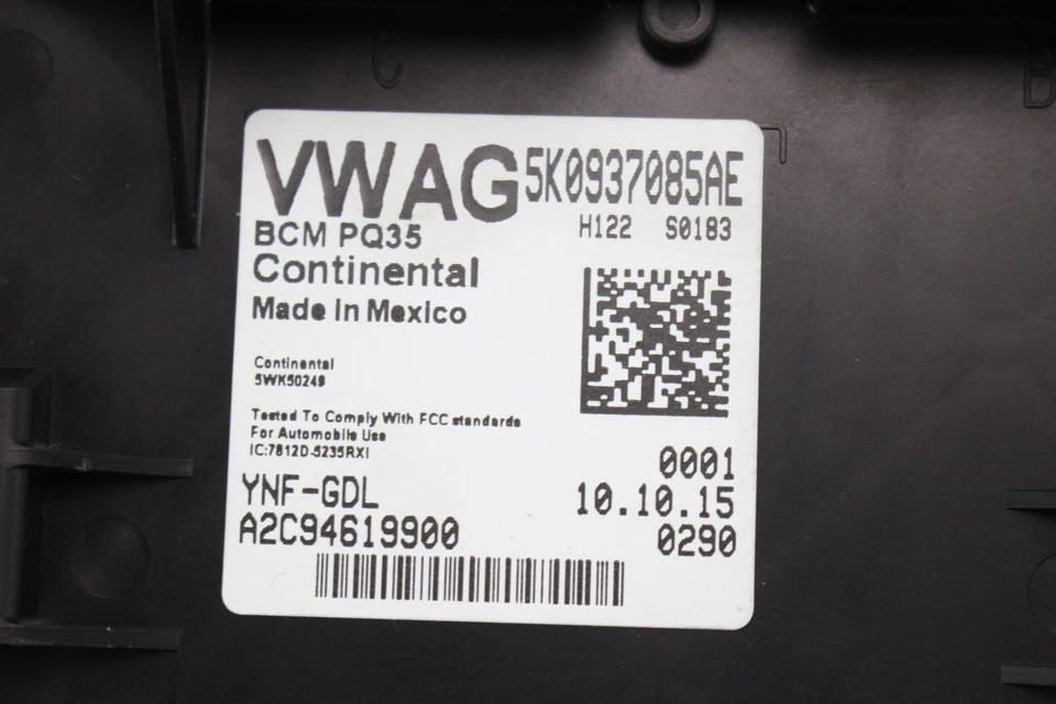 Módulo de control de carrocería Volkswagen Passat 2016-2020 BCM BCU OEM, 5K0937085AE Foto 3 de 4