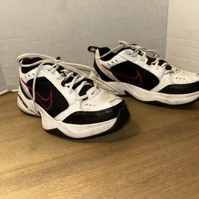 Nike Black White & Red Air Monarch Athletic Sport Sneaker Shoes Sz 9
