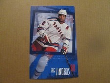 NHL New York Rangers Eric Lindros Vintage 2001-02 Team Logo Player Postcard