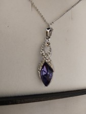 Warren James Purple Crystal & Diamanté  Necklace With Swarovski Elements, Boxed