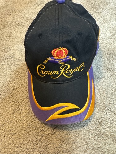 Black Crown Royal Championship Racing Embroidered Hat Cap Adjustable