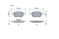 Bosch BremsbeläGe Vorne (0 986 494 439) FüR Renault Megane Ii ScéNic Clio Iii |
