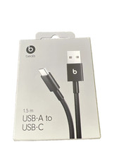 Beats USB-A to USB-C Woven Cable 1.5m - Bolt Black NEW OPEN  