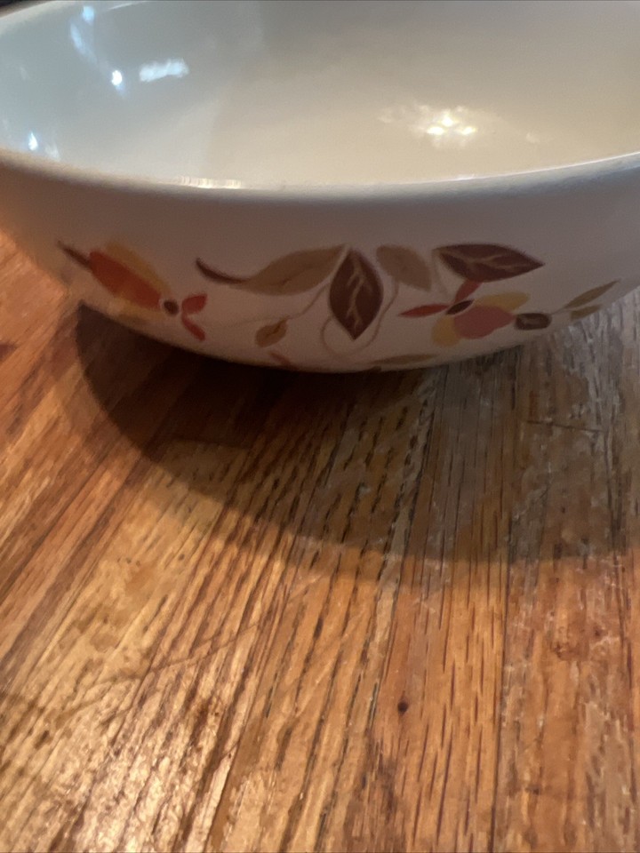 VINTAGE HALL SUPERIOR AUTUMN LEAF JEWEL TEA SERVING BOWL DISH 9 Inch ...