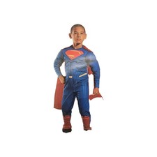 New Boy's Justice League Superman Muscle Halloween Costume Size Med 8-10