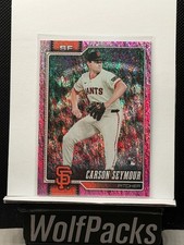 2026 Topps Series 1 Celebration - Rookie Carson Seymour #112 Pink Holo Foil (RC)