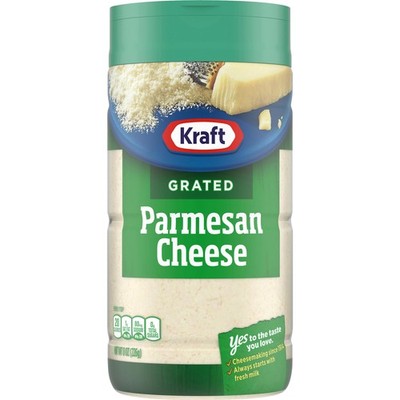 Kraft 100% Grated Parmesan Cheese Shaker 8 Ounce (Pack of 1), 