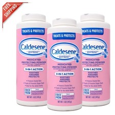 Talc-Free Medicated Skin Protecting Powder with Zinc Oxide - 5 Oz, 3 Pack